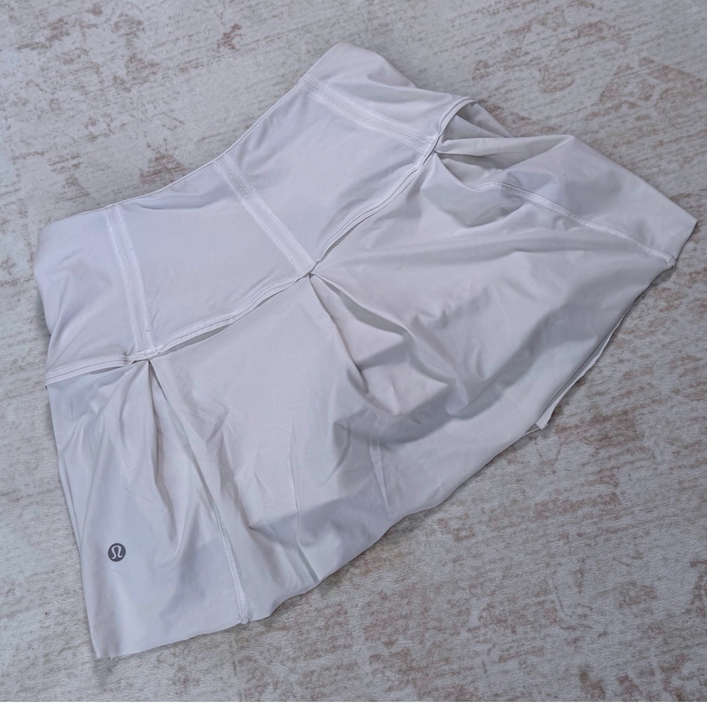 Lululemon Pace Rival Skirt White Pleated Tennis Skort Size 2 W87RP30217LW8878